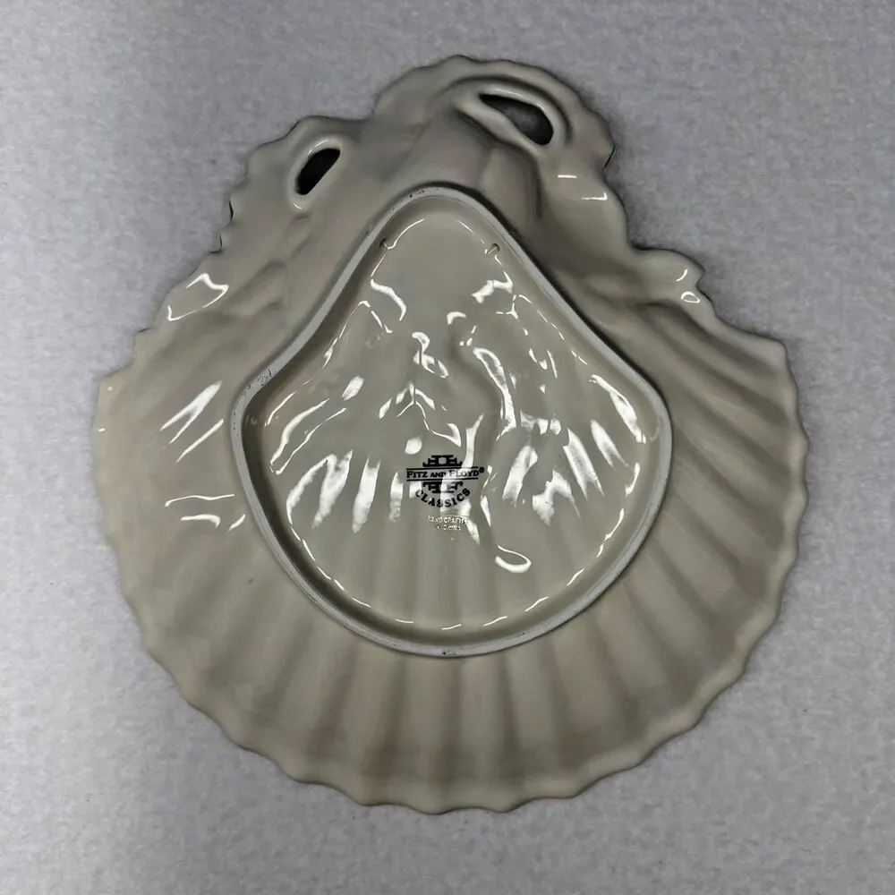 Fitz & Floyd Oceana Shell Plate 1998 Coastal Seashell Wall Decor Platter